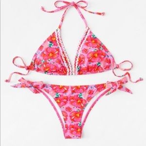 Floral Self Tie Bikini 👙